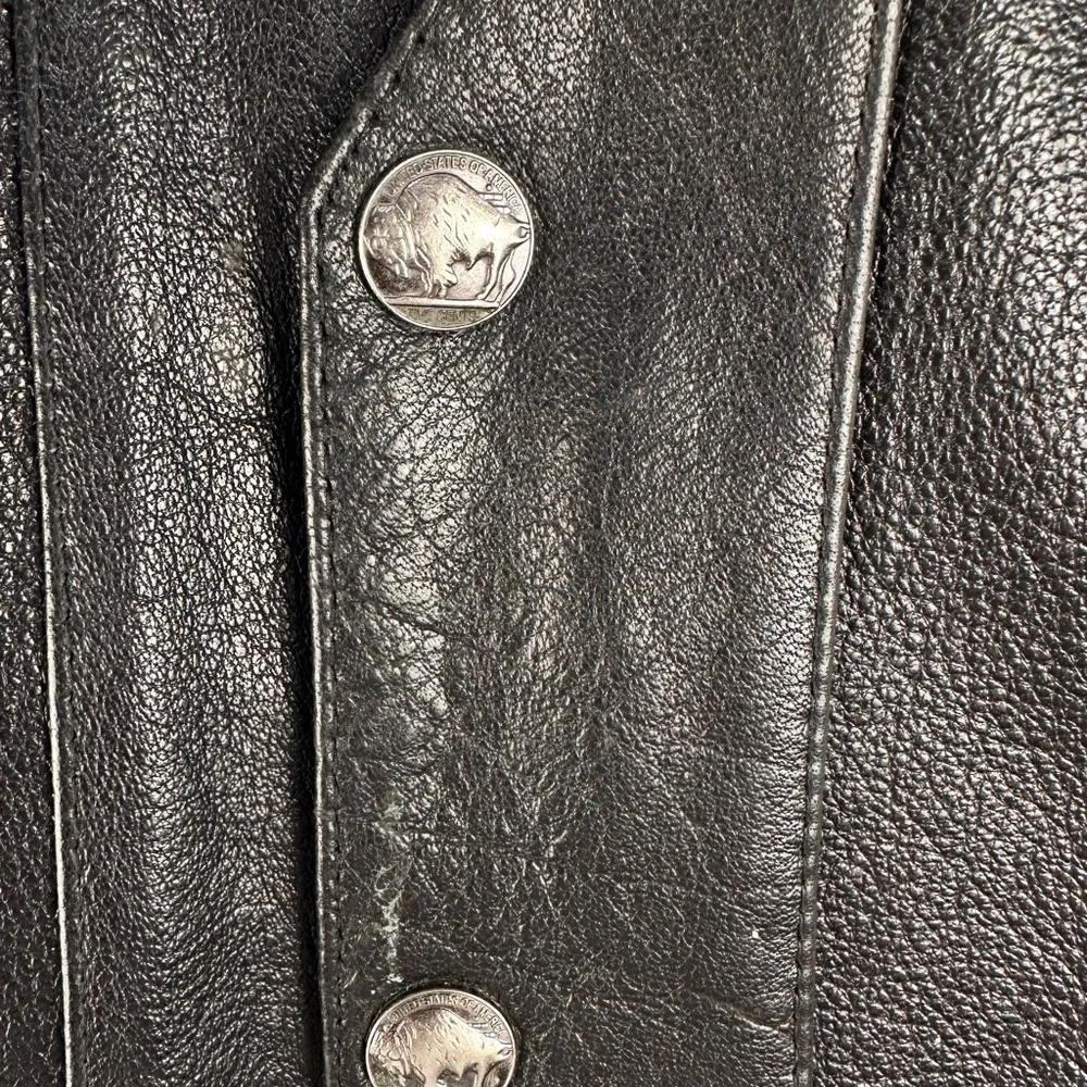 Leather King Classic Side-Lace Leather Motorcycle Vest Sz XXL‎ - Picture 4 of 6